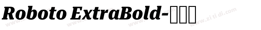Roboto ExtraBold字体转换